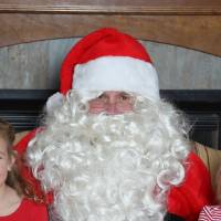 santa with two girls